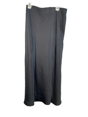 A New Day L Black Satin Skirt